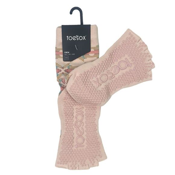 ToeSox Crew Half-Toe Grip Socks - Apres Ski - Size Medium - Picture 3 of 6